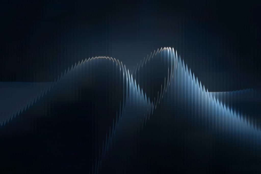 Abstract wave visualization symbolizing AI agents and automation intelligence