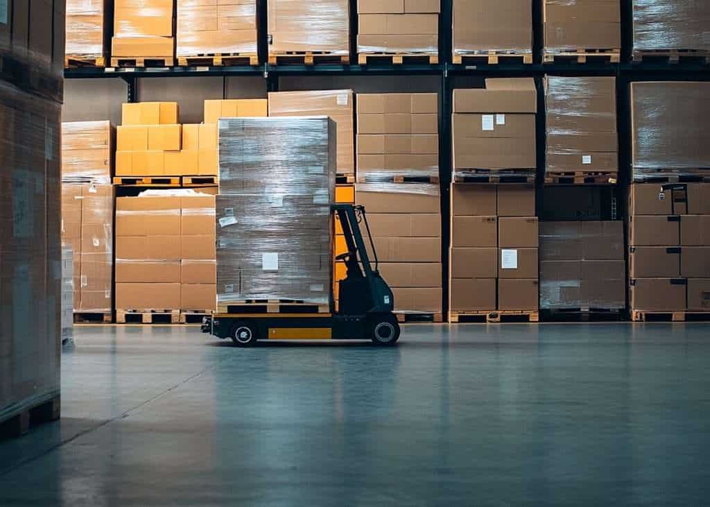 Automated warehouse operations using AI logistics system